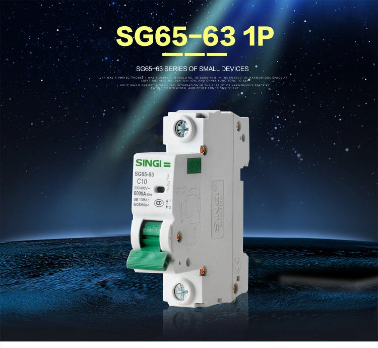 6A to 63A Singi Electric Air Price Electrical Miniature Circuit Breaker Manufacture