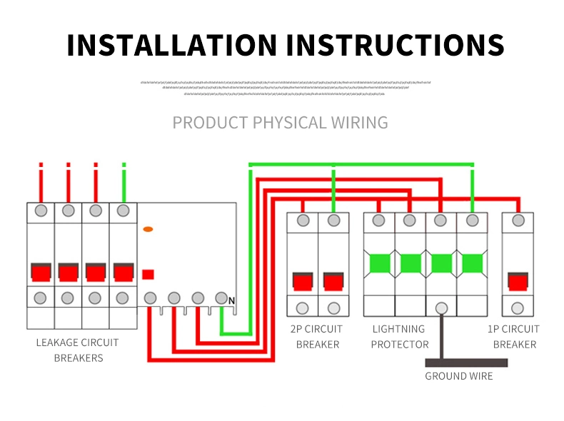 4p 20-40ka 10-20ka 275V 385V AC DIN Rail SPD Household Low Voltage Surge Protective Device