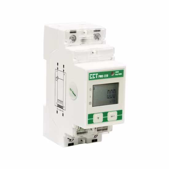 PMC-220 Rail DIN Classe 0.5 Compteur multifonction monophasé à entrée directe 63A auto-alimenté pour la mesure de l'énergie avec RS-485